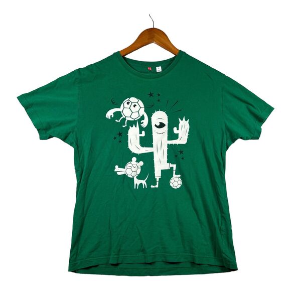 RARE Insired Football Dr Alderete Two Left Feet Soccer Mexico Cactus Shirt sz S - Picture 1 of 4
